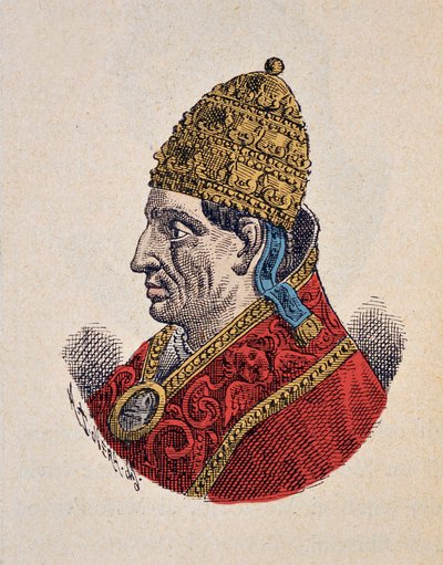 Porträt von Papst Adrian VI (Adrian, Hadrian oder Hadrianus oder Adriano) (1522-1523), 1898 von Italian School